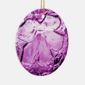 Blume aus Glas Lila Keramik Ornament (Rechts)