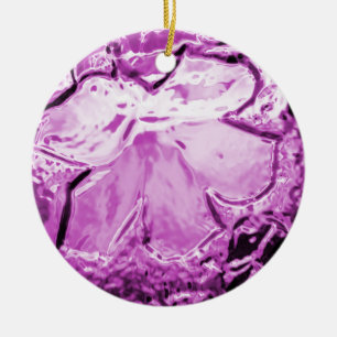Blume aus Glas Lila Keramik Ornament