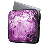 Blume aus Glas Lila Laptopschutzhülle (Vorderseite Links)