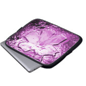 Blume aus Glas Lila Laptopschutzhülle (Vorne Knopf)