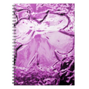 Blume aus Glas Lila Notizblock