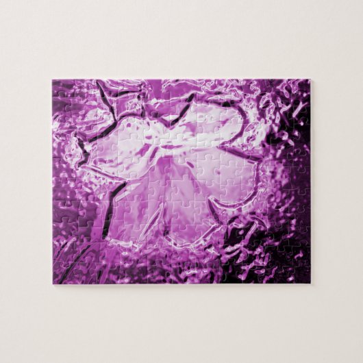 Blume aus Glas Lila Puzzle (Horizontal)