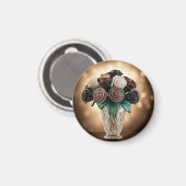 Blume aus Glas Magnet (Vorderseite/Rückseite)
