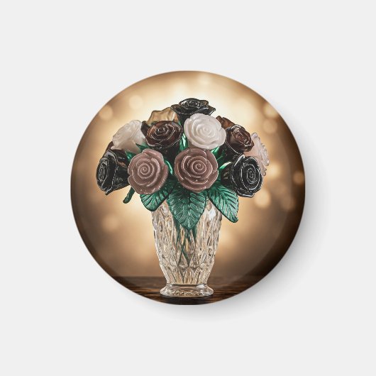 Blume aus Glas Magnet (Vorne)