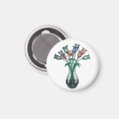 Blume aus Glas Magnet (Vorderseite/Rückseite)