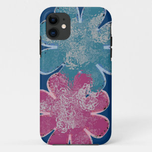 Blume aus Glas (rosa/aquamarin/navy) Case-Mate iPhone Hülle