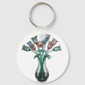 Blume aus Glas Schlüsselanhänger (Rückseite)