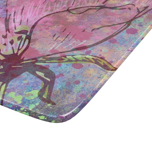 Blume aus Glas Schneidebrett (Ecke)