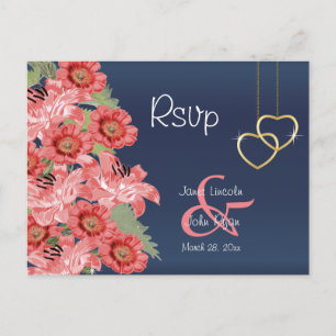Blume aus Gold Herz und Korallen - UAWG Postkarte