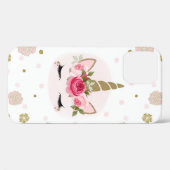 Blume aus Gold und Rosa bläst trendy Niedlich Case-Mate iPhone Hülle (Rückseite (Horizontal))