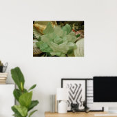 Blume aus Grünmeerglas Poster (Heimbüro)