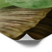 Blume aus Grünmeerglas Poster (Ecke)