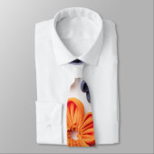 Blume aus handgefertigten Frühlingstoffen, orange  Krawatte (Gebunden)