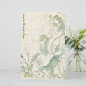 Blume aus handgefertigten Papiervorlagen Briefpapier (Stehend Vorderseite)