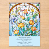 Blume aus Hartglas Acryleinladungen (Vorderseite)