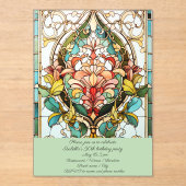 Blume aus Hartglas Acryleinladungen (Vorderseite)