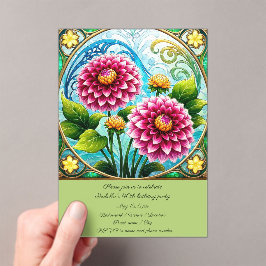 Blume aus Hartglas Acryleinladungen