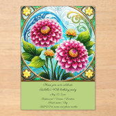 Blume aus Hartglas Acryleinladungen (Vorderseite)