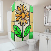 Blume aus Hartglas Duschvorhang (Beispiel)