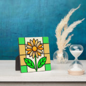 Blume aus Hartglas Fotoplatte (InSitu)
