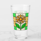 Blume aus Hartglas Glas (Rückseite)