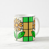 Blume aus Hartglas Kaffeetasse (VorderseiteRechts)