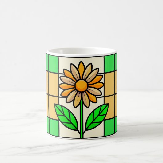 Blume aus Hartglas Kaffeetasse (Mittel)