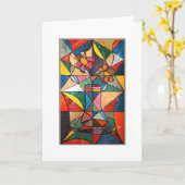 Blume aus Hartglas Karte (Gelbe Blume)