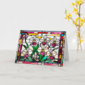 Blume aus Hartglas Karte (Gelbe Blume)