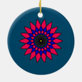Blume aus Hartglas Keramik Ornament (Hinten)