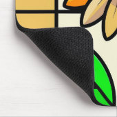 Blume aus Hartglas Mousepad (Ecke)