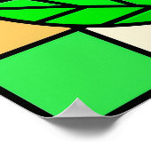 Blume aus Hartglas Poster (Ecke)