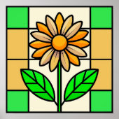 Blume aus Hartglas Poster (Vorne)