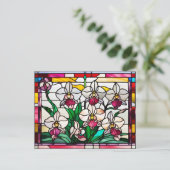 Blume aus Hartglas Postkarte (Stehend Vorderseite)