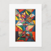 Blume aus Hartglas Postkarte (Vorderseite)