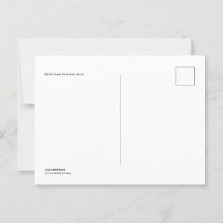 Blume aus Hartglas Postkarte