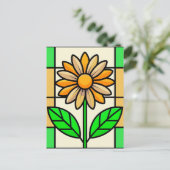 Blume aus Hartglas Postkarte (Stehend Vorderseite)