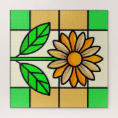 Blume aus Hartglas Puzzle (Horizontal)