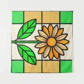 Blume aus Hartglas Wandteppich (Vorderseite (Horizontal))