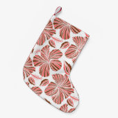 Blume aus hawaiianischem Hibiskus: brauner tropisc Kleiner Weihnachtsstrumpf (Vorderansicht (hängend))