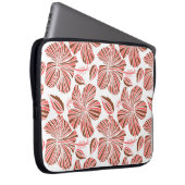 Blume aus hawaiianischem Hibiskus: brauner tropisc Laptopschutzhülle (Vorne Rechts)