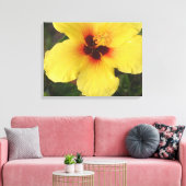 Blume aus hawaiianischem Hibiskus Leinwanddruck (Insitu (Wohnzimmer))