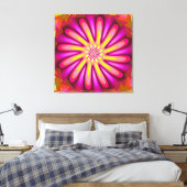Blume aus hellem Fraktal Leinwanddruck (Insitu (Schlafzimmer))