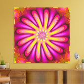 Blume aus hellem Fraktal Leinwanddruck (Insitu (Wohnzimmer))