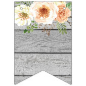 Blume aus hellem Holz Wimpelkette (Dritte Fahne)