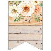 Blume aus hellem Holz Wimpelkette (Erste Fahne)