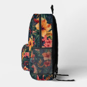 Blume aus Hibiskus, tropisches Blumenmuster Bedruckter Rucksack (Rechts)