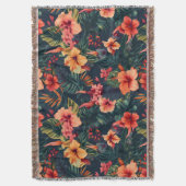 Blume aus Hibiskus, tropisches Blumenmuster Decke (Vorderseite Vertikal)
