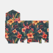 Blume aus Hibiskus, tropisches Blumenmuster Geschenkschachtel (Ungefaltet)