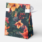 Blume aus Hibiskus, tropisches Blumenmuster Geschenkschachtel (Rückseite)